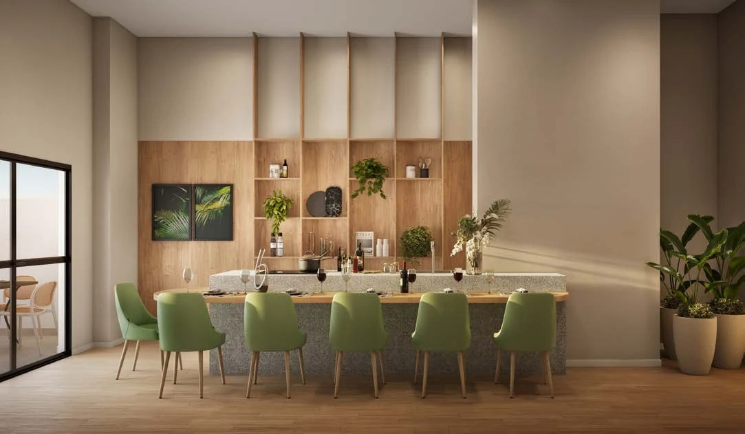 Espaço Gourmet do condomínio Residencial Marô by BP8 em Guarulhos